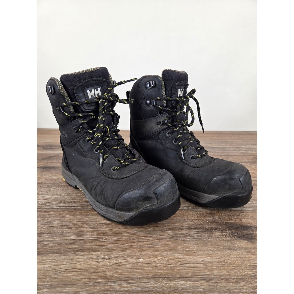 Helly Hansen Workwear Boots Steel Toe Black Women sz 8 Waterproof Insulated